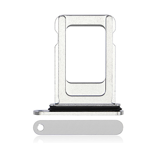 Sim Card Tray with Rubber Seal - Silver OEM for iPhone 14 Pro / 14 Pro Max