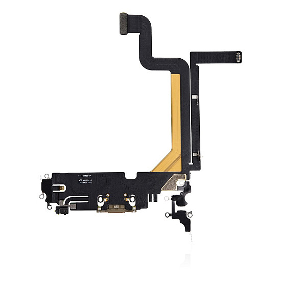 Charging Port with Microphone Flex Cable (OEM) - Gold for iPhone 14 Pro Max