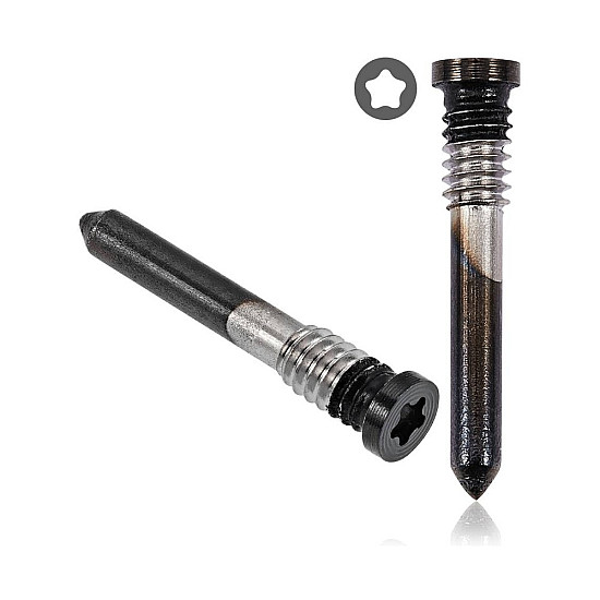 Bottom Pentalobe (*) Star Screws x 2 - Black OEM for iPhone 15 / 15 Plus / 15 Pro / 15 Pro Max