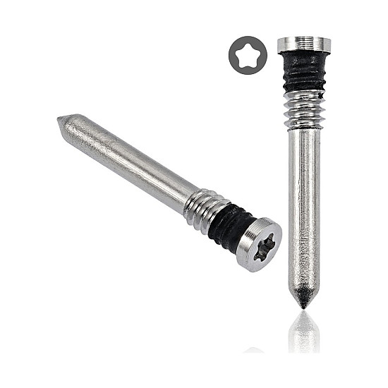 Bottom Pentalobe (*) Star Screws x 2 - Silver OEM for iPhone 15 / 15 Plus / 15 Pro / 15 Pro Max