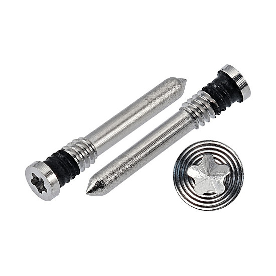 Bottom Pentalobe (*) Star Screws x 2 - Silver OEM for iPhone 15 / 15 Plus / 15 Pro / 15 Pro Max