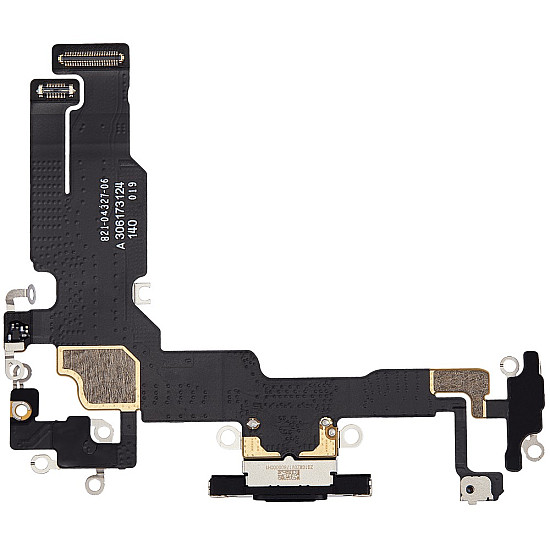 Charging Port with Microphone Flex Cable (OEM) - Black for iPhone 15
