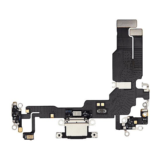 Charging Port with Microphone Flex Cable (OEM) - Black for iPhone 15