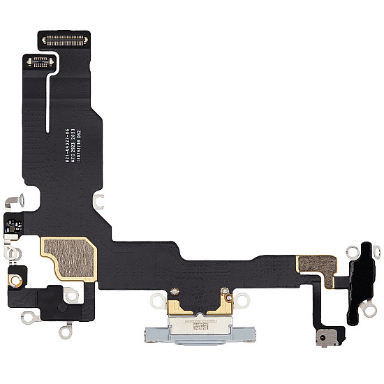 Charging Port with Microphone Flex Cable (OEM) - Blue for iPhone 15