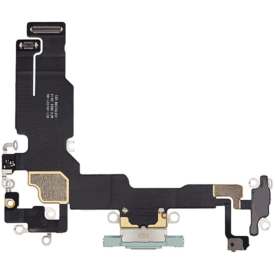 Charging Port with Microphone Flex Cable (OEM) - Green for iPhone 15
