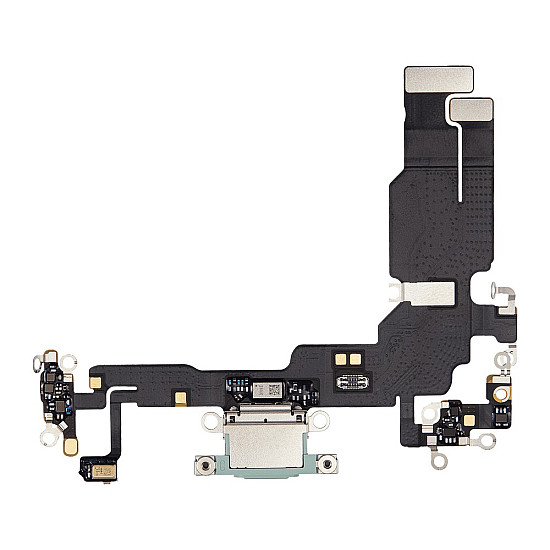 Charging Port with Microphone Flex Cable (OEM) - Green for iPhone 15