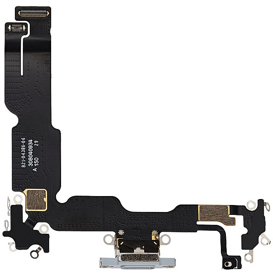 Charging Port with Microphone Flex Cable (OEM) - Blue for iPhone 15 Plus