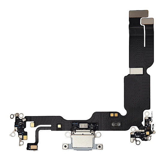 Charging Port with Microphone Flex Cable (OEM) - Blue for iPhone 15 Plus