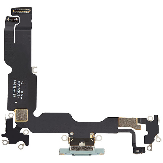 Charging Port with Microphone Flex Cable (OEM) - Green for iPhone 15 Plus