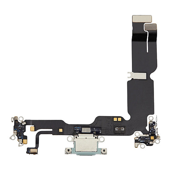 Charging Port with Microphone Flex Cable (OEM) - Green for iPhone 15 Plus