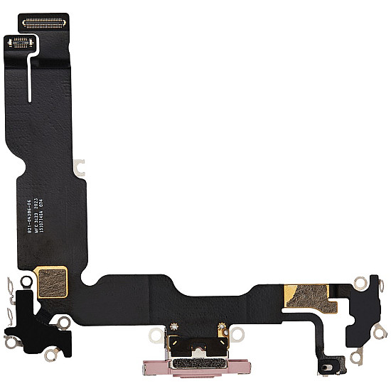 Charging Port with Microphone Flex Cable (OEM) - Pink for iPhone 15 Plus