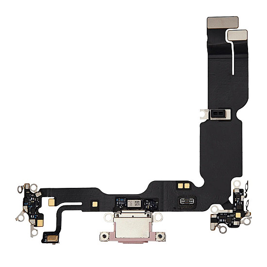 Charging Port with Microphone Flex Cable (OEM) - Pink for iPhone 15 Plus