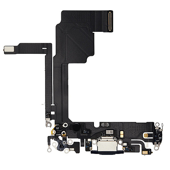 Charging Port with Microphone Flex Cable (OEM) - Blue Titanium for iPhone 15 Pro
