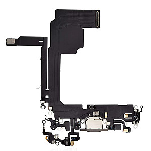 Charging Port Flex Cable - Grey OEM for iPhone 15 Pro