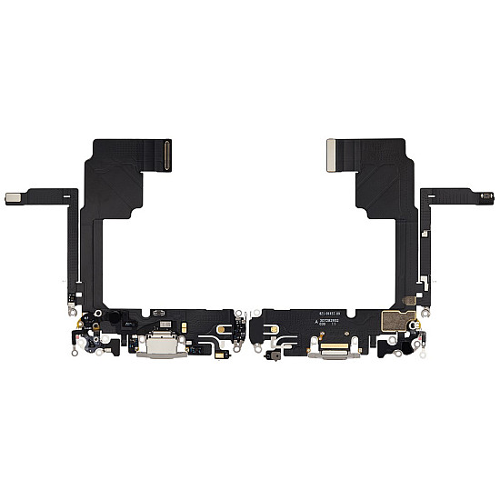 Charging Port with Microphone Flex Cable (OEM) - White Titanium for iPhone 15 Pro