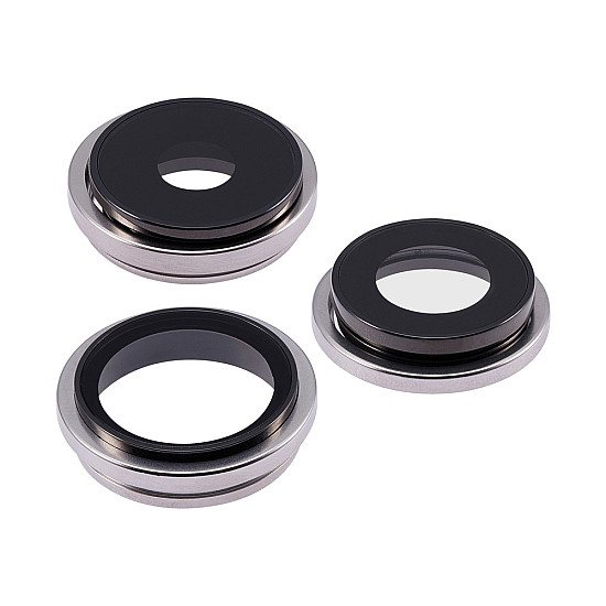 Rear Camera Lens with Bezel - White OEM for iPhone 15 Pro
