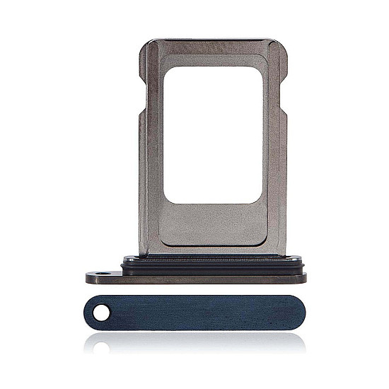Sim Card Tray with Rubber Seal - Blue Titanium OEM for iPhone 15 Pro / 15 Pro Max