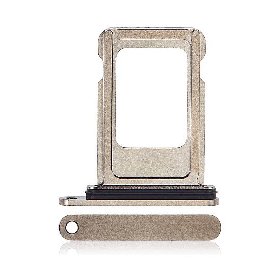 Sim Card Tray with Rubber Seal - Natural Titanium OEM for iPhone 15 Pro / 15 Pro Max
