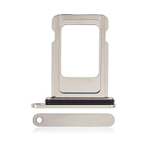 Sim Card Tray with Rubber Seal - White Titanium OEM for iPhone 15 Pro / 15 Pro Max