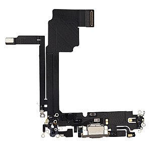 Charging Port Flex Cable - Grey OEM for iPhone 15 Pro Max Charging Port Flex Cable - Grey OEM for iPhone 15 Pro Max