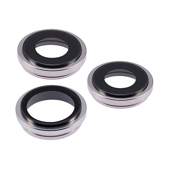 Rear Camera Lens with Bezel - White OEM for iPhone 15 Pro Max