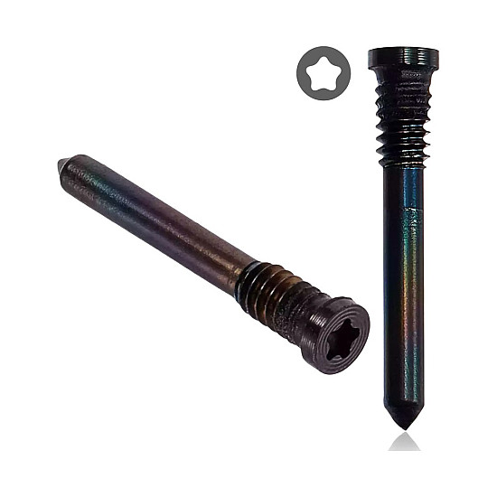 Bottom Pentalobe (*) Star Screws x 2 - Black OEM for iPhone 16 / 16 Plus / 16 Pro / 16 Pro Max / 16e