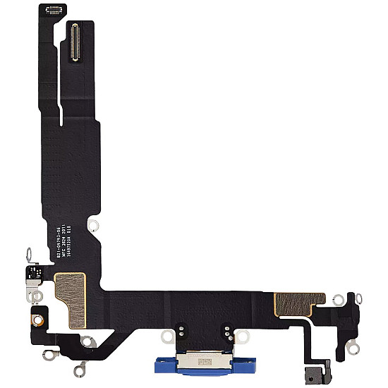 Charging Port with Microphone Flex Cable (OEM) - Ultramarine for iPhone 16