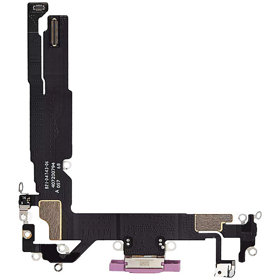 Charging Port with Microphone Flex Cable (OEM) - Pink for iPhone 16