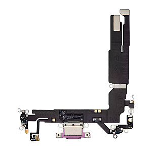 Charging Port Flex Cable - Pink OEM for iPhone 16 Charging Port Flex Cable - Pink OEM for iPhone 16