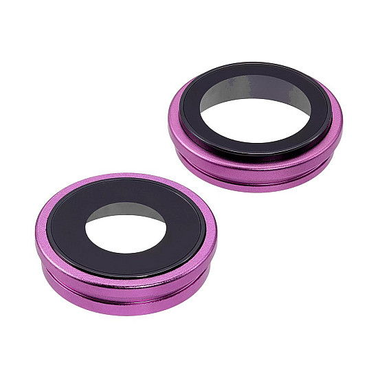 Rear Camera Lens with Bezel - Pink OEM for iPhone 16 / 16 Plus