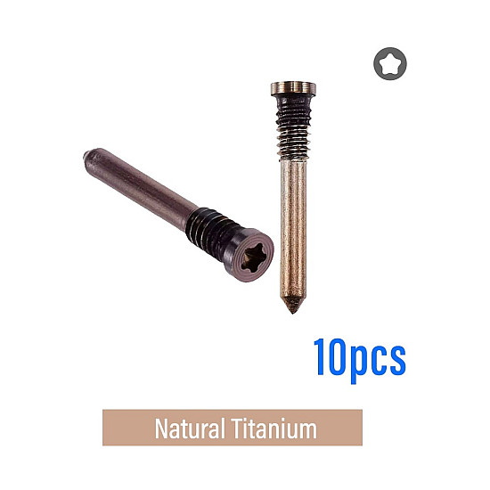 Bottom Pentalobe (*) Star Screws x 2 - Natural Titanium OEM for iPhone 16 Pro / 16 Pro Max