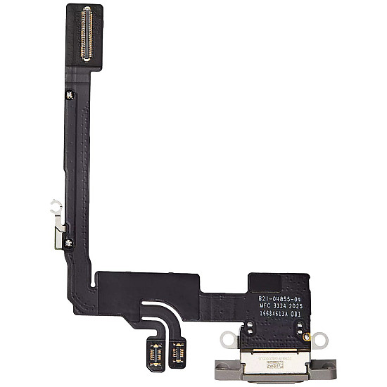 Charging Port with Microphone Flex Cable (OEM) - Natural Titanium for iPhone 16 Pro