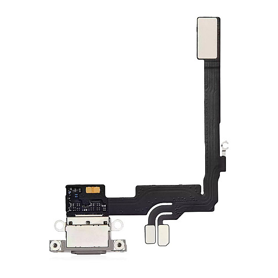Charging Port with Microphone Flex Cable (OEM) - Natural Titanium for iPhone 16 Pro