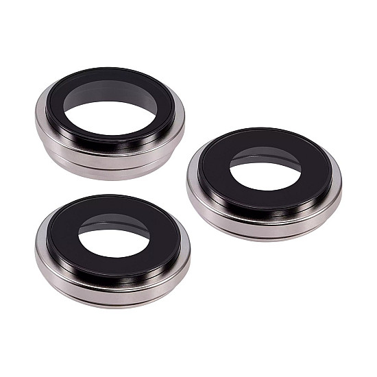 Rear Camera Lens with Bezel - Natural Titanium OEM for iPhone 16 Pro / 16 Pro Max