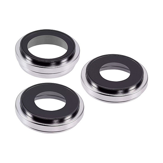 Rear Camera Lens with Bezel - White Titanium OEM for iPhone 16 Pro / 16 Pro Max