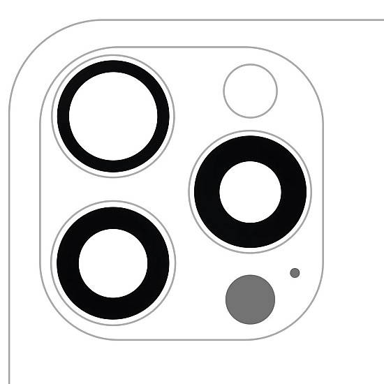 Rear Camera Sapphire Lens (Glass Only 3 Pieces) OEM for iPhone 16 Pro / 16 Pro Max