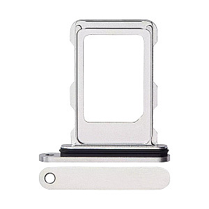 Sim Card Tray with Rubber Seal - White Titanium OEM for iPhone 16 Pro / 16 Pro Max