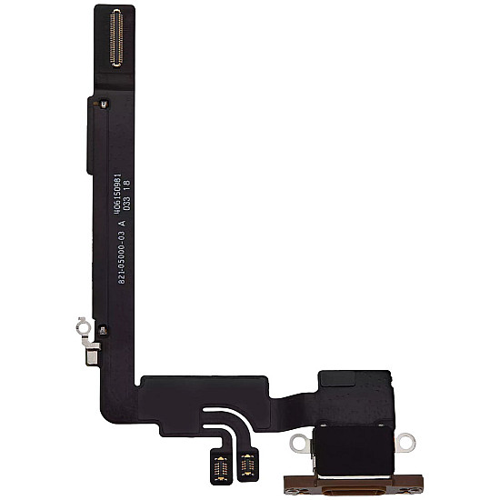 Charging Port with Microphone Flex Cable (OEM) - Desert Titanium for iPhone 16 Pro Max