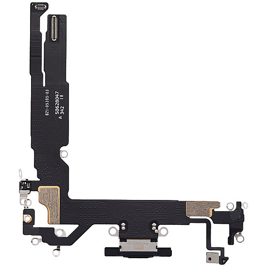Charging Port with Microphone Flex Cable (OEM) - Black for iPhone 17