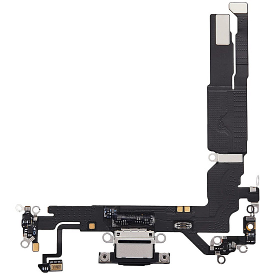 Charging Port with Microphone Flex Cable (OEM) - Black for iPhone 17
