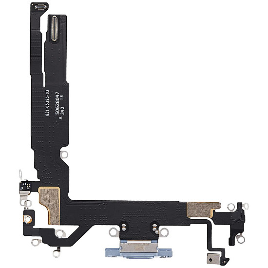 Charging Port with Microphone Flex Cable (OEM) - Mist Blue for iPhone 17