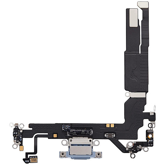 Charging Port with Microphone Flex Cable (OEM) - Mist Blue for iPhone 17