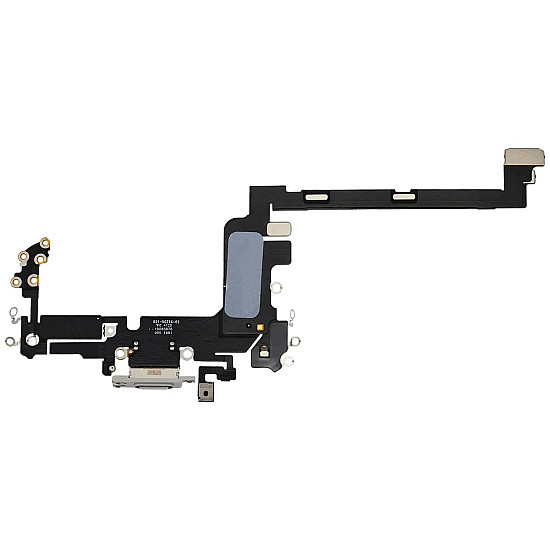 Charging Port with Microphone Flex Cable (OEM) - Silver for iPhone 17 Pro (Nano-SIM)