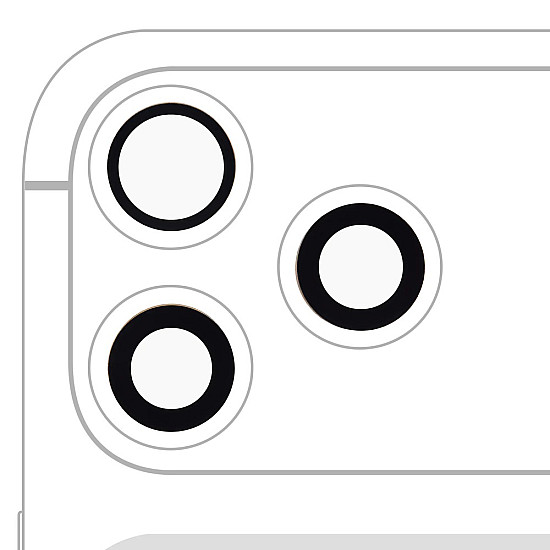 Rear Camera Sapphire Lens (Glass Only 3 Pieces) OEM for iPhone 17 Pro / 17 Pro Max