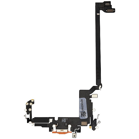 Charging Port with Microphone Flex Cable (OEM) - Cosmic Orange for iPhone 17 Pro Max (Nano-SIM)