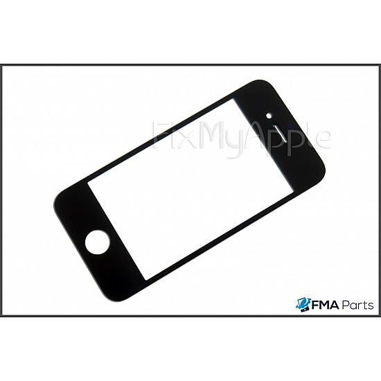 Front Glass - Black for iPhone 4