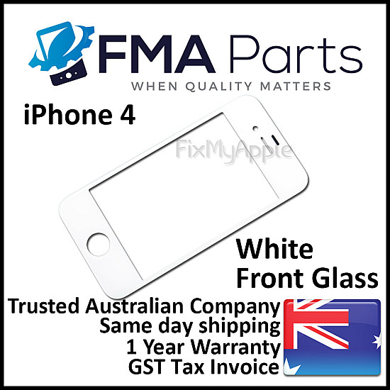 Front Glass - White for iPhone 4