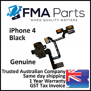 Headphone Jack / Volume / Silent Switch Button Flex Cable - Black OEM for iPhone 4