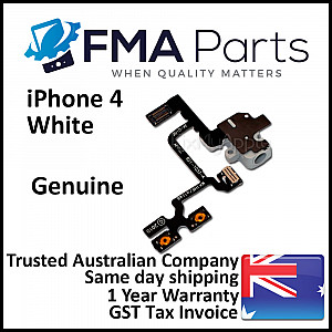 Headphone Jack / Volume / Silent Switch Button Flex Cable - White OEM for iPhone 4