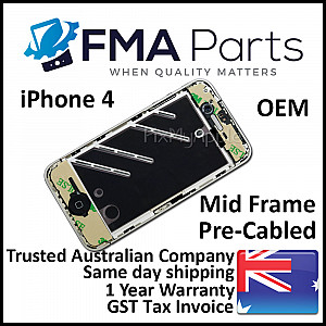 Mid Frame Bezel Chassis Pre-Cabled OEM for iPhone 4